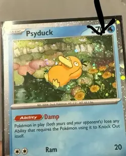 🌀 Pokemon TCG Psyduck MEP 007 Mega Evolution Pokemon Blister Promo SWIRL 🌀 - Image 3