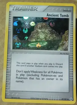 Ancient Tomb 87/101 Uncommon Reverse Holo ex Hidden Legends Pokemon Trainer NM - Image 1