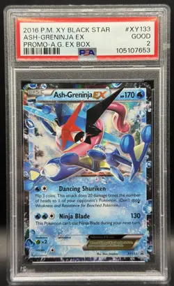 Pokemon TCG PSA 2 Ash-Greninja XY Black Star Promo XY133 *LOW POP* - Image 1