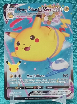 Flying Pikachu VMAX 007/025 Full Art Ultra Rare Holo Pokemon Celebration NM/M - Image 1