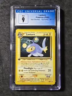 Lanturn #38/111 1st Edition- Pokemon (2000) Neo Genesis CGC 9 Mint!💎 - Image 1