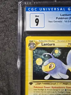 Lanturn #38/111 1st Edition- Pokemon (2000) Neo Genesis CGC 9 Mint!💎 - Image 3
