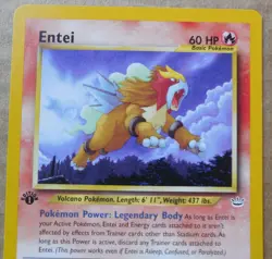 Entei 17/64 1st Edition Rare Non-Holo Neo Revelation Pokemon Card LP - Image 2