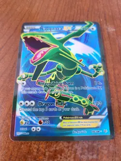 FULL ART Rayquaza EX ULTRA RARE 104/108 Pokemon XY Roaring Skies - Image 1