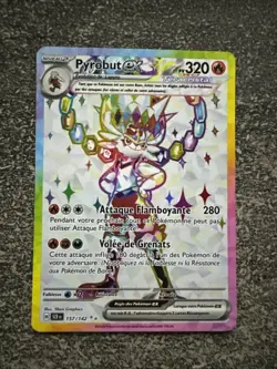PYROBUT EX FULL ART - POKEMON 157/142 EV7 SCR COURONNE STELLAIRE NEUF FR - Image 1
