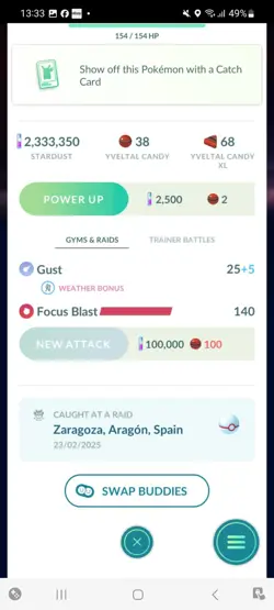 Pokemon Go Legendary Shiny Yveltal - Image 2