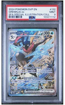 Pokemon TCG Greninja EX Promo Card 132 Special Illustration, PSA Mint 9 - Image 1