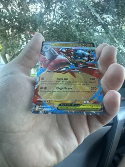 Pokemon TCG Mega Evolution Mega Lucario ex 077/132 English NM - Image 3