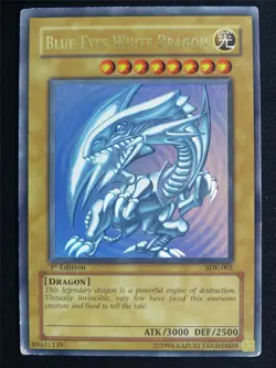 Blue-Eyes White Dragon SDK Ultra Rare played - 1st ed Yugioh Card #4S2 - Image 1
