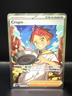 Pokemon TCG Stellar Crown Crispin Full Art Ultra Rare Card 164/142 - Image 1