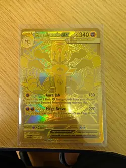 Mega Lucario EX 188/132 Hyper Rare Mega Evolutions NM Pack Fresh Gold Card - Image 3