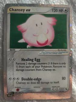 Pokemon Chansey ex Trading Card 120 HP Healing Egg Double-edge - Image 1
