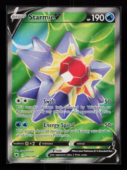 Starmie V (Full Art) 166/189 Ultra Rare SWSH10: Astral Radiance Pokemon Card - Image 1