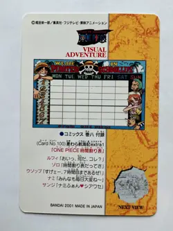 Very Rare ONE PIECE Visual Adventure Cards TCG Japanese Anime 2001 #100 [AI] - Image 5