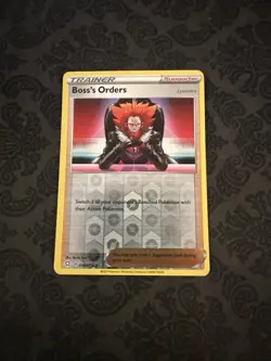 Boss's Orders 058/072 Shining Fates Reverse Holo Rare Trainer Pokemon TCG Card - Image 1
