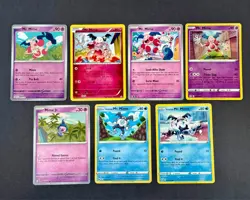 Mr. Mime Pokemon Cards, Set of 7 Cards with 2 Reverse Holo - Galarian, Mime Jr. - Image 1