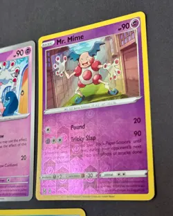 Mr. Mime Pokemon Cards, Set of 7 Cards with 2 Reverse Holo - Galarian, Mime Jr. - Image 2