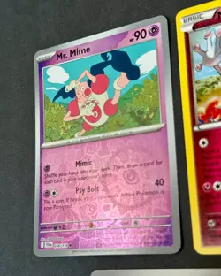Mr. Mime Pokemon Cards, Set of 7 Cards with 2 Reverse Holo - Galarian, Mime Jr. - Image 3
