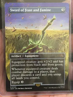 Sword of Feast and Famine (Borderless) - ACR #124 Mythic - NM Assassin's Creed - Image 3