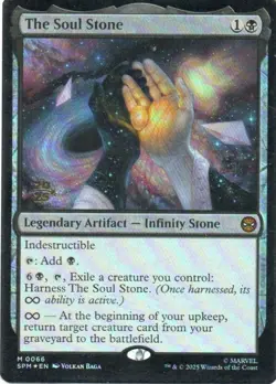 MTG: Marvel's Spider-Man: Prerelease Foil The Soul Stone: LP Condition - Image 1