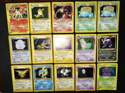 Heavily Played Wotc Pokemon Holo Lot. 15 Cards Total - Image 1