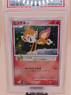2007 Pokemon PSA 9 Chimchar- Holo Fan Club 2,000 EXP PTS. #002 Japanese Promo - Image 3
