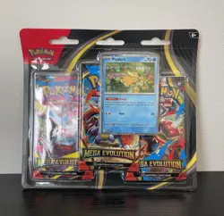 Pokemon TCG Mega Evolution 3 Pack Blister (Psyduck Promo) - Factory Sealed - Image 1