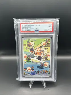 Pokemon 2024 Surging Sparks Clobbopus Illustration Rare #207 PSA 9 - Image 1
