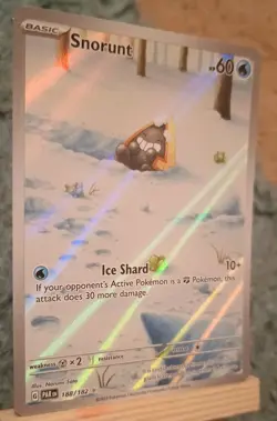 Pokemon TCG Snorunt 188/182 Illustration Rare SV04: Paradox Rift Near Mint - Image 3