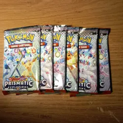 Pokemon TCG Prismatic Evolutions Booster Pack ×6 Brand New Sealed Trusted Seller - Image 1