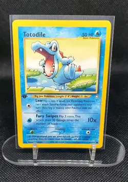Pokemon TCG Totodile Neo Genesis 81 Regular 1st Edition Common - Image 1