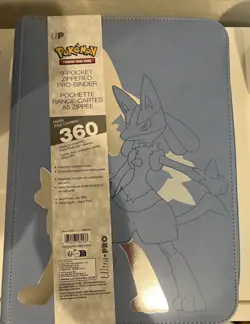 Ultra Pro 9-Pocket Zippered PRO Binder Pokemon Elite Series Lucario - Side Load - Image 1