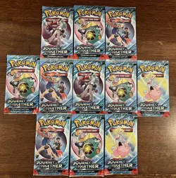 Lot Of 11 Pokemon Journey Together Booster Packs Scarlet & Violet New Sealed - Image 1