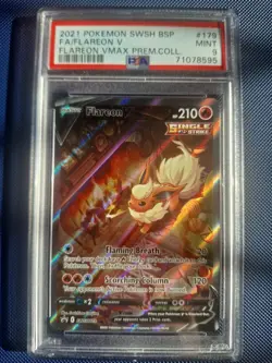 Flareon V SWSH179 PSA 9 Black Star Promo Pokemon Alt Art Premium Collection Mint - Image 1