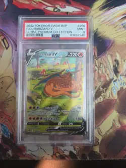 2022 POKEMON SWSH ULTRA-PREMIUM COLL PROMO #260 FULL ART/CHARIZARD V PSA 9 - Image 1