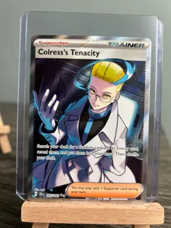 Pokemon Colress's Tenacity 087/064 Ultra Rare Full Art Supporter Shrouded Fable - Image 1