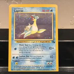 Pokemon TCG Lapras #10/62 - Fossil Set - 1999 WOTC - Heavy Played / MP - Image 1