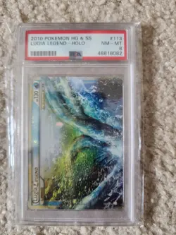 2010 Pokemon HG & SS Lugia Legend 113 Holo PSA 8 - Image 1
