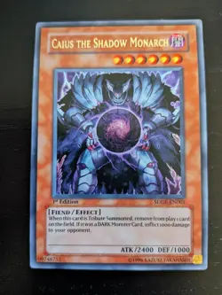 Yu-Gi-Oh! Caius the Shadow Monarch 1st Edition SDDE-EN001 NM - Image 1