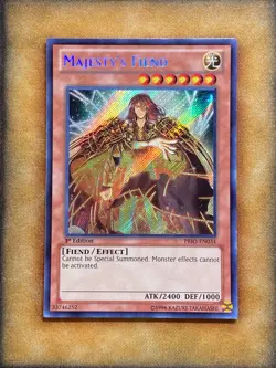 Yugioh Majesty's Fiend PRIO-EN034 Secret Rare 1st Ed NM - Image 1