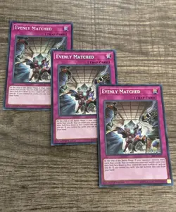 Evenly Matched - x3 **PLAYSET** (Secret Rare) - CIBR-EN077 - 1st Edition - LP/NM - Image 1