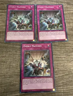 Evenly Matched - x3 **PLAYSET** (Secret Rare) - CIBR-EN077 - 1st Edition - LP/NM - Image 2