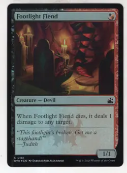 MTG Ravnica Remastered Foil Card #181 Footlight Fiend - Image 1