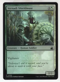 MTG Ravnica Remastered Foil Card #236 Vernadi Shieldmate - Image 1