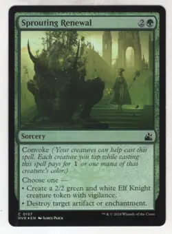 MTG Ravnica Remastered Foil Card #157 Sprouting Renewal - Image 1