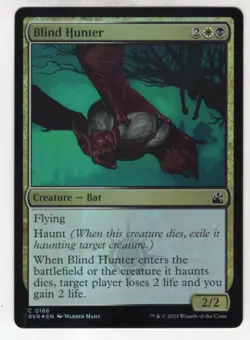 MTG Ravnica Remastered Foil Card #166 Blind Hunter - Image 1