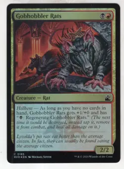 MTG Ravnica Remastered Foil Card #185 Gobhobbler Rats - Image 1