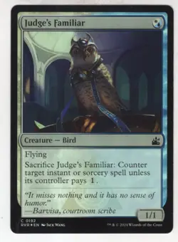 MTG Ravnica Remastered Foil Card #192 Judge's Familiar - Image 1