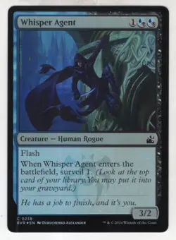 MTG Ravnica Remastered Foil Card #238 Whisper Agent - Image 1