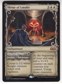 MTG Wilds Of Eldraine Showcase Card #277 Virtue Of Loyalty - Image 1